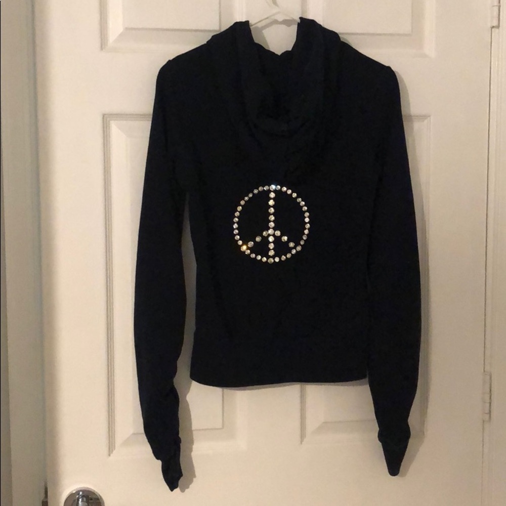 Navy twisted heart hoodie